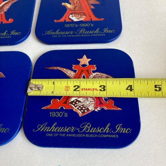 Anheuser-Busch, Inc Beer Coasters w/ Eagle Graphics Through the Years Set of 6 - Picture 4 of 5